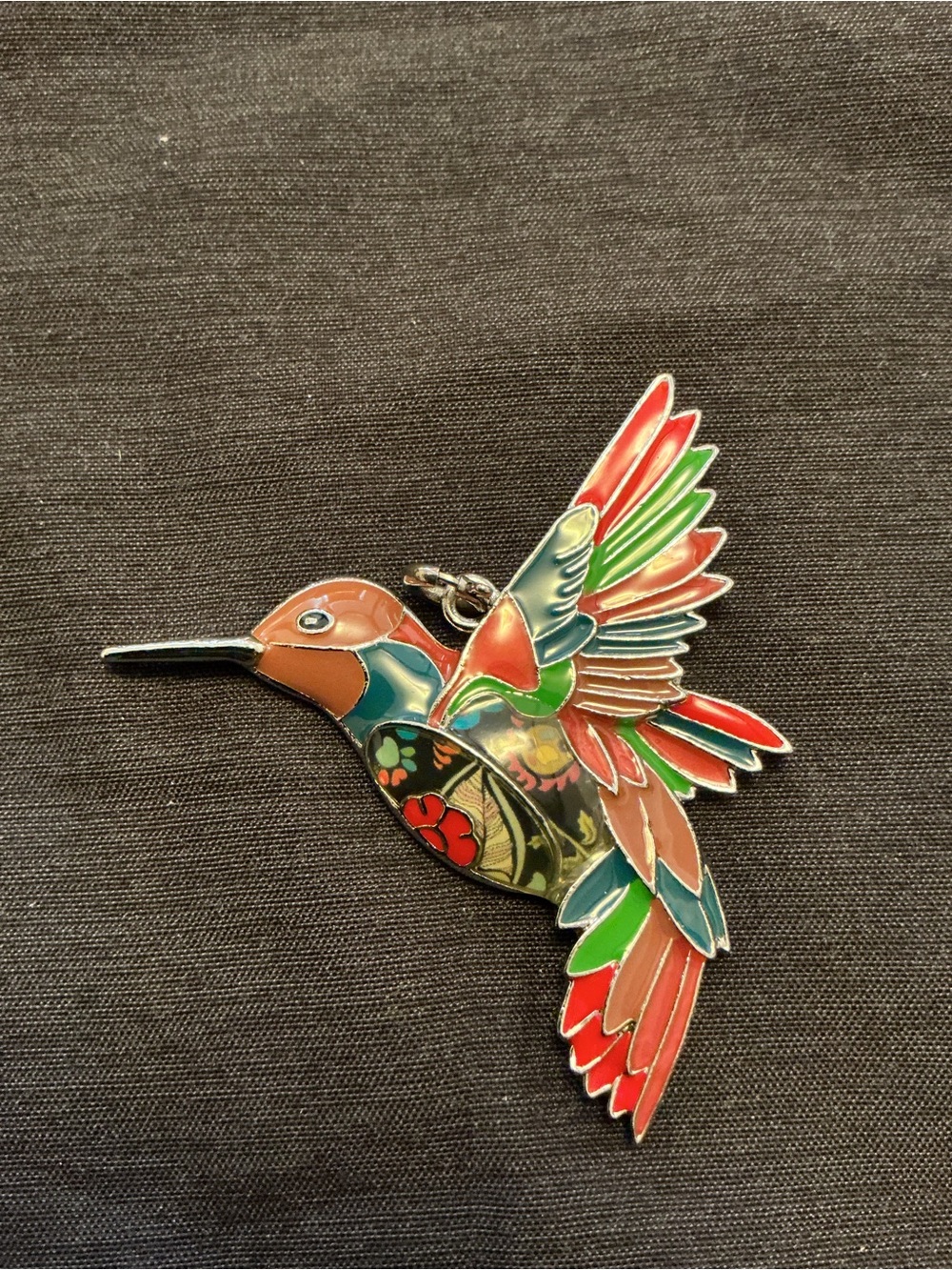 Colorful Multicolor Hummingbird Bird Pendant